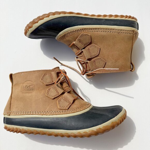 Sorel Out N About Tan Waterproof Duck Ankle Boots - Picture 4 of 9